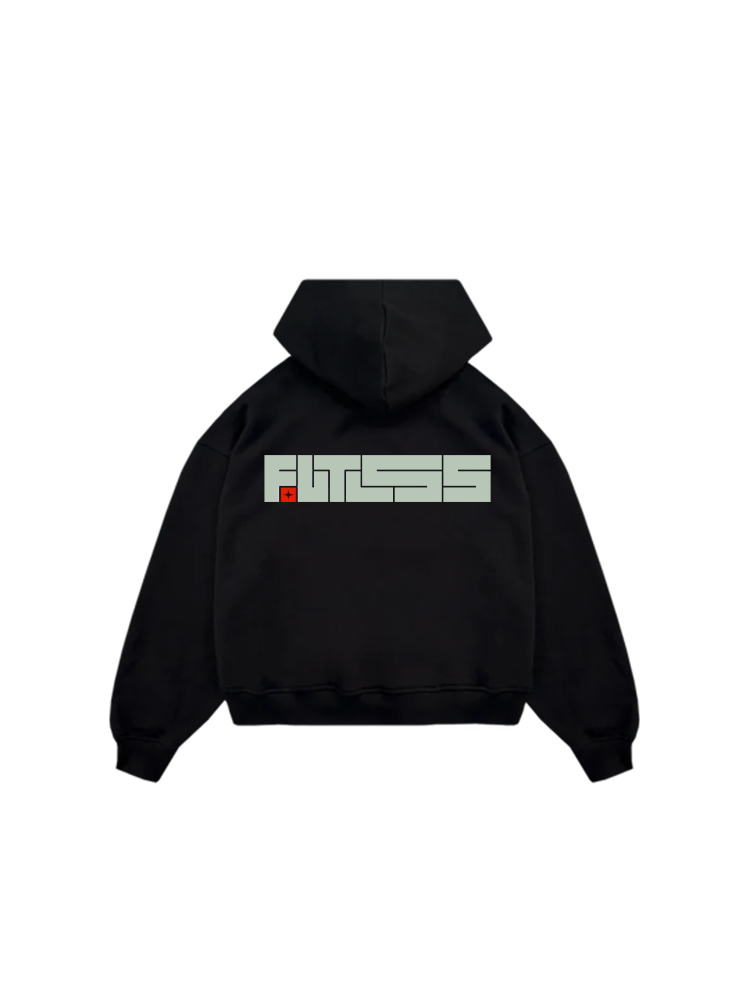 FLTLSS Oversized Heavy Black Hoodie